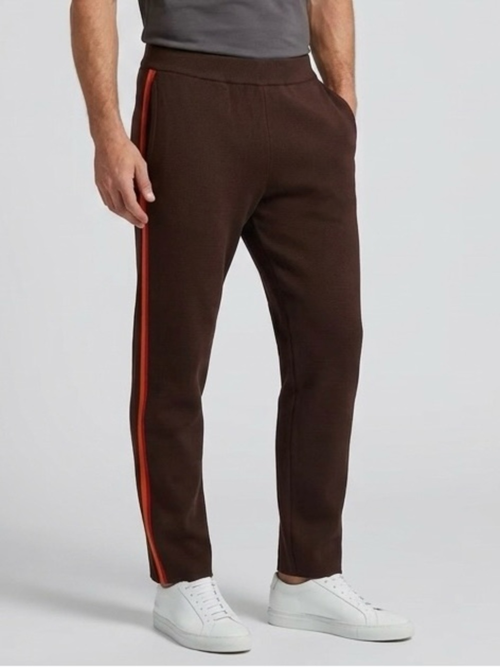 Zara Men's Knit Track Pant with Side Stripe